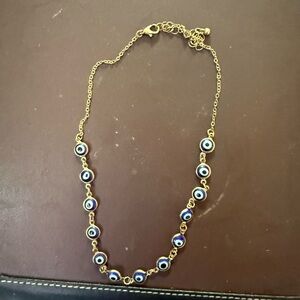Gold Evil Eye Necklace
